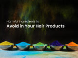 Colourful powders illustrating the concept of harmful ingredients to avoid in hair products.