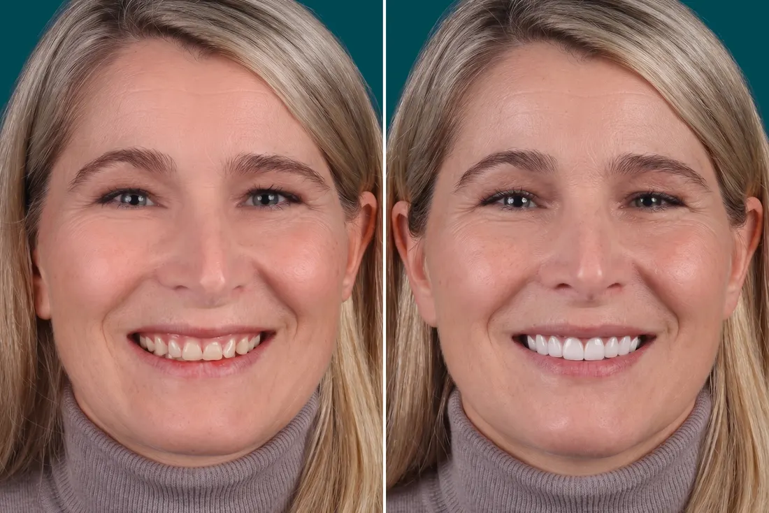 E-max veneers, before and after